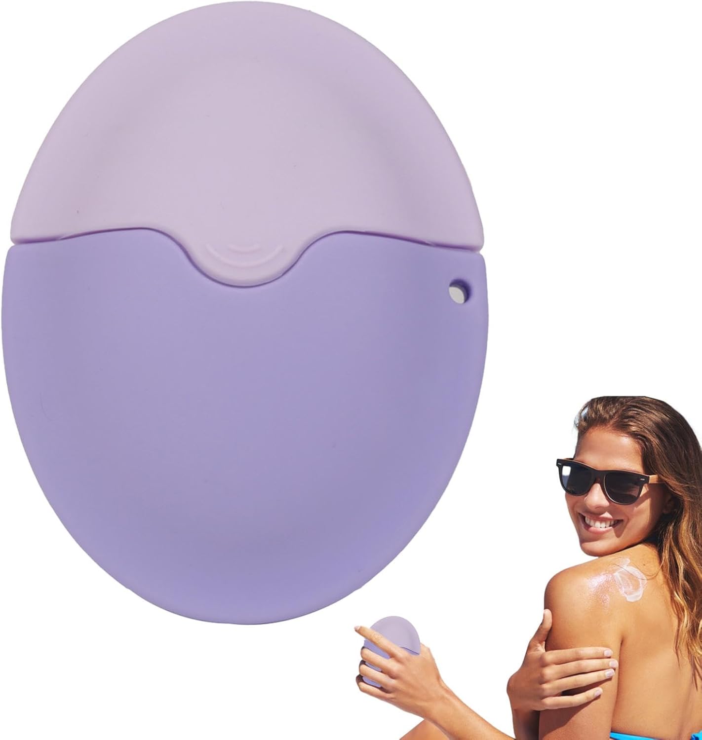 Applicateur de crème solaire en silicone avec rouleau